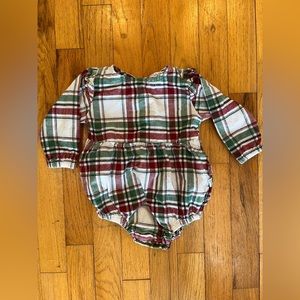 RuffleButts Christmas Romper - 6-12 months